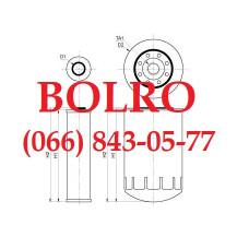 0001279971 МАСЛЯНИЙ ФІЛЬТР ДВИГУНІВ ABG ATLAS COPCO BOMAG CLARK DEUTZ DYNAPAC FENDT HAMM LAMBORGHINI LIEBHERR MANITOU MITSUBISHI ZETTELMEYER+