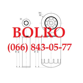 0001279971 МАСЛЯНИЙ ФІЛЬТР ДВИГУНІВ ABG ATLAS COPCO BOMAG CLARK DEUTZ DYNAPAC FENDT HAMM LAMBORGHINI LIEBHERR MANITOU MITSUBISHI ZETTELMEYER+