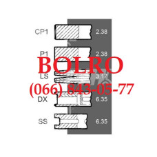 0001281811 ПОРШНЕВІ КІЛЬЦЯ Ø91.49*2,38*2,38*3,17*6,35*6,35MM ТРАКТОРІВ LANDINI MASSEY FERGUSON 4225 4235 4245 4255 4260 4265 4325 4345 4355 4365 6235 6245 6255 6265 