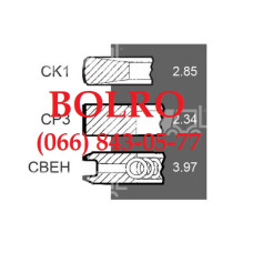 0001281881 ПОРШНЕВІ КІЛЬЦЯ Ø101.80*2,85*2,34*3,97MM НАВАНТАЖУВАЧІВ, ЕКСКАВАТОРІВ NEW HOLLAND EC160 F140 O&K 4.5 6.5 8.5 HITACHI 165 KOBELCO 120 150 200 220 270 KOMATSU PC100 PC200 PC210 PC220 WA250