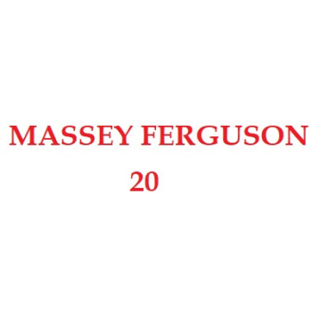 MASSEY FERGUSON 20: ВКЛАДИШІ, КІЛЬЦЯ, ПРОКЛАДКИ, НАСОС ПАЛИВА, ВОДЯНА ПОМПА, НАСОС МАСЛА, ФІЛЬТРИ