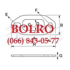 0001279149 ПРОКЛАДКА ВИПУСКНОГО КОЛЕКТОРА ДВИГУНІВ IVECO AIFO FIAT 8065.02 8065.04 8065.05 8065.05R 8065.06 8065.24 8065.25 8065.25S+