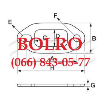 0001279149 ПРОКЛАДКА ВЫПУСКНОГО КОЛЛЕКТОРА ДВИГАТЕЛЯ IVECO AIFO FIAT 8065.02 8065.04 8065.05 8065.05R 8065.06 8065.24 8065.25 8065.25S+