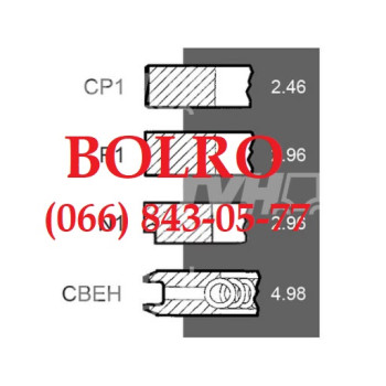 0001279842 ПОРШНЕВІ КІЛЬЦЯ Ø100MM ДВИГУНІВ VALMET 309D 310B 310D 320DS КОМБАЙНІВ SAMPO 310 360+