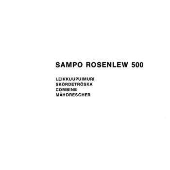 0001282641 КАТАЛОГ ЗАПЧАСТИН ЗЕРНОЗБИРАЛЬНИХ КОМБАЙНІВ SAMPO ROSENLEW 500