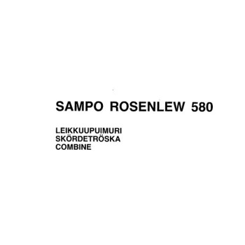 0001282643 КАТАЛОГ ЗАПЧАСТИН ЗЕРНОЗБИРАЛЬНИХ КОМБАЙНІВ SAMPO ROSENLEW 580