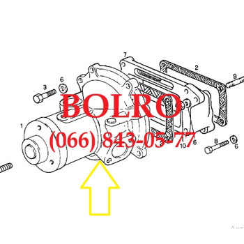 0001285344 ВОДЯНА ПОМПА, НАСОС ВОДИ ДВИГУНІВ AIFO FIAT IVECO 8045 8045.25 8045.25.850