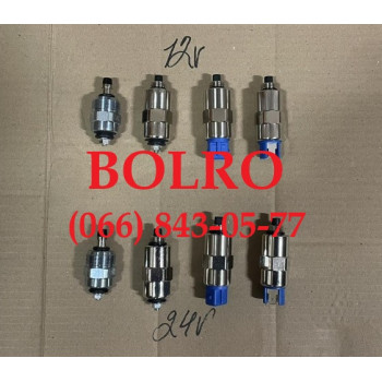 0001287942A СОЛЕНОЇД, КЛАПАН ЗУПИНКИ ПАЛИВА ПНВТ ДВИГУНІВ DEMAG AC25 AC35 DEVELON DX140W DX160W DIECI DRESSTA TD-7R TD-8R DYNAPAC CC800 CC900 FARESIN 6.26 7.30 HAULOTTE HA16 HA20 FUCHS MHL320 MHL331