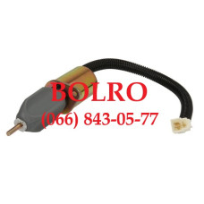 0001288163 СОЛЕНОЇД 12V, КЛАПАН ЗУПИНКИ ПАЛИВА ПНВТ ДВИГУНІВ YANMAR 3TN75 3TNC78 3TNC80 4TNC88 4TNE94 4TNE98 4TNE106 KOMATSU 3D84 3D88 4D84 4D88 4D94E 4D98E