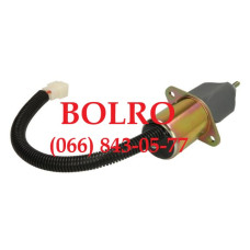 0001288163 СОЛЕНОЇД 12V, КЛАПАН ЗУПИНКИ ПАЛИВА ПНВТ ДВИГУНІВ YANMAR 3TN75 3TNC78 3TNC80 4TNC88 4TNE94 4TNE98 4TNE106 KOMATSU 3D84 3D88 4D84 4D88 4D94E 4D98E
